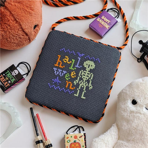 Halloween Mini Skeleton - StitchSprout Cross Stitch