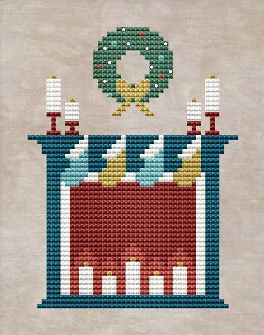 Fireplace - Cute Embroidery by Kate