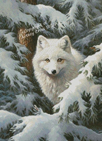 Mini Arctic Fox - Artecy Cross Stitch