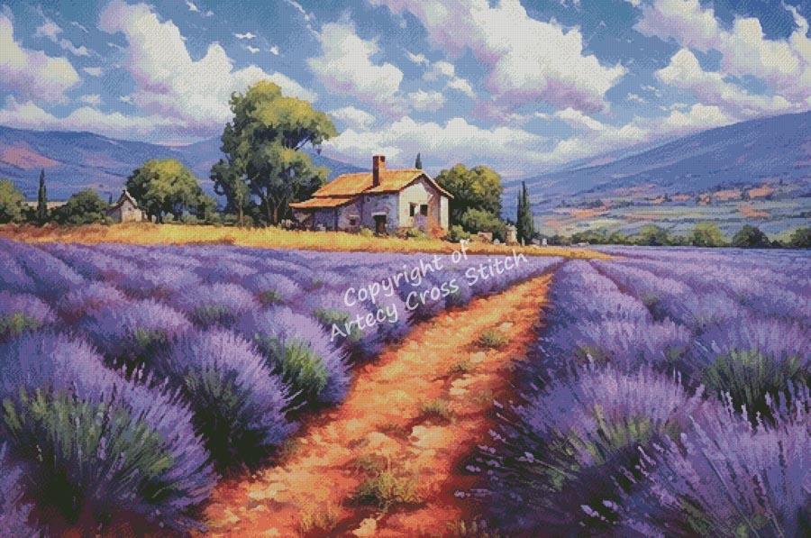 Lavender Farm (Large) - Artecy Cross Stitch