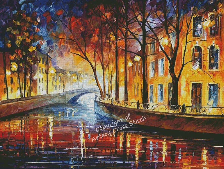 Misty Night Melody (Large) - Artecy Cross Stitch