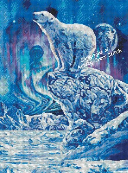 Mini 10 Polar Bears 2 - Artecy Cross Stitch