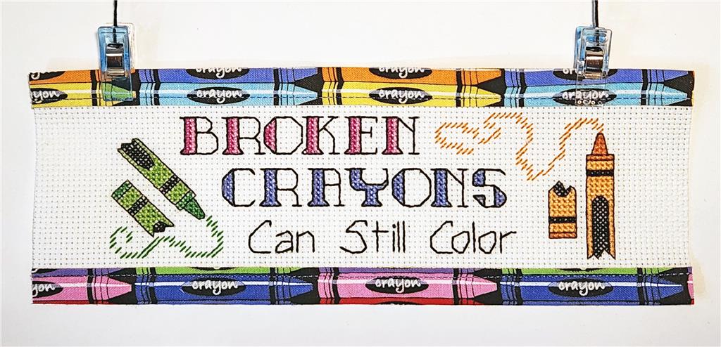 Broken Crayons Bookmark - Rogue Stitchery