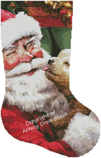 Warm Wet Nose Stocking (Right) - Artecy Cross Stitch