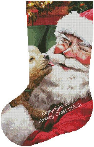 Warm Wet Nose Stocking (Left) - Artecy Cross Stitch