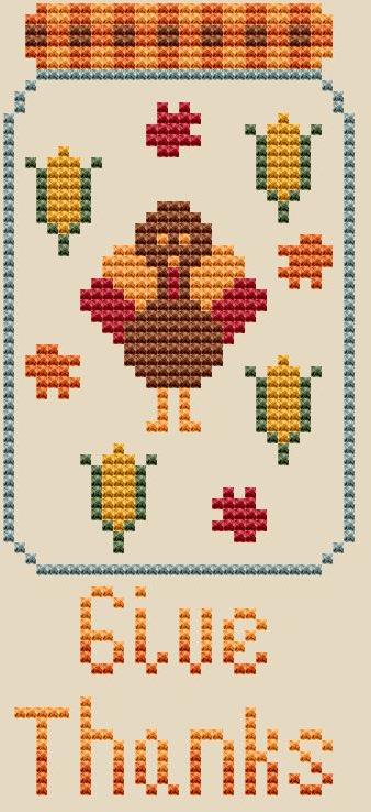 Thanksgiving Jar - Cute Embroidery by Kate