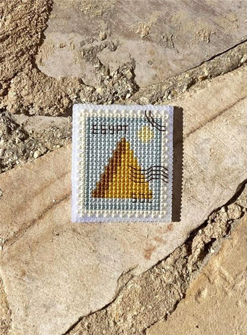 Egypt Postage Stamp - Cute Embroidery by Kate