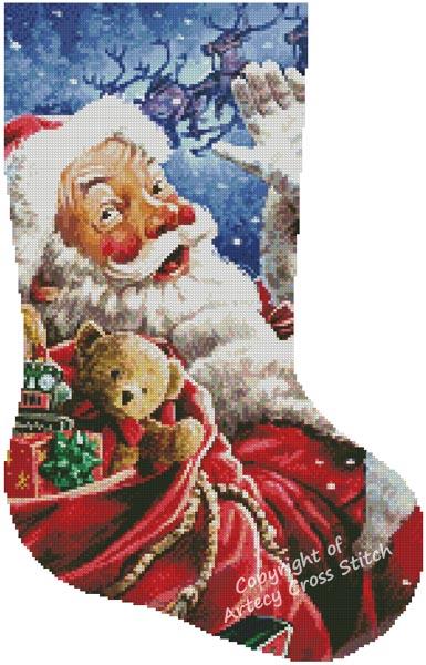 Riding High Stocking (Right) - Artecy Cross Stitch