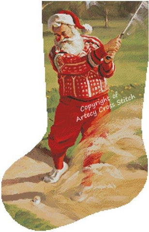 Sandy Claus Stocking (Left) - Artecy Cross Stitch