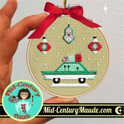 Retro Car Christmas Ornament 1 - Mid Century Maude