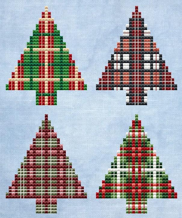 Christmas Trees Sampler - Cute Embroidery by Kate