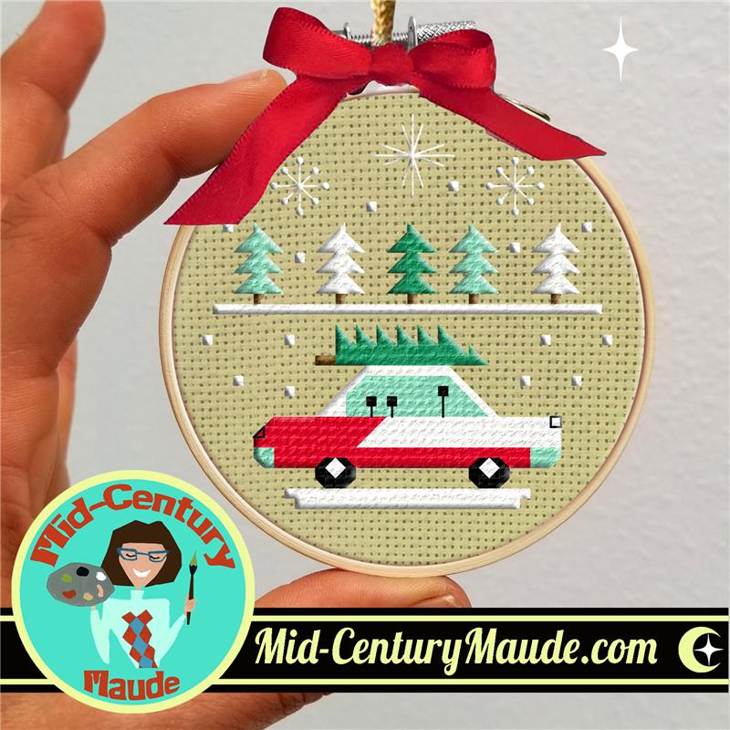 Retro Car Christmas Ornament 2 - Mid Century Maude