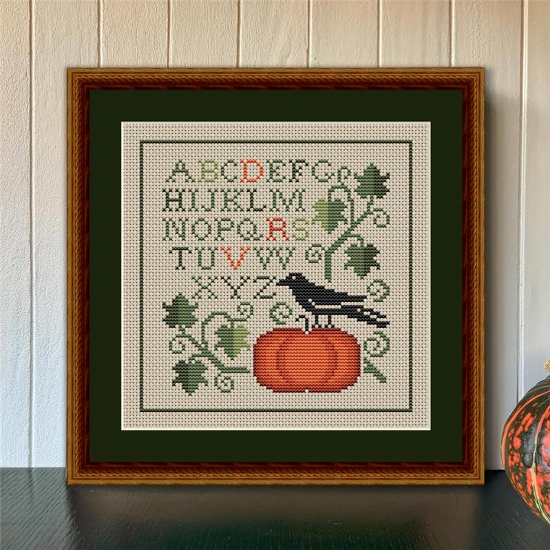 Autumn Crow And Pumpkin - Happiness Is  HeartMade