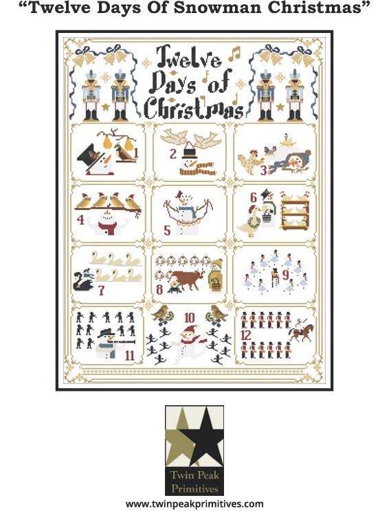 Twelve Days Of Snowman Christmas - Twin Peak Primitives
