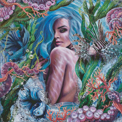 Glass Mermaid - Charting Creations