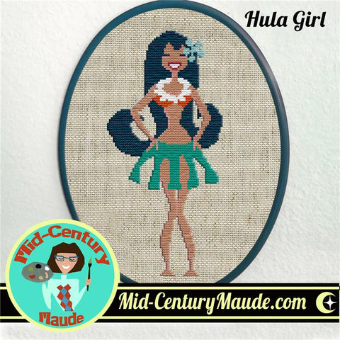 Hawaiian Hula Girl - Mid Century Maude