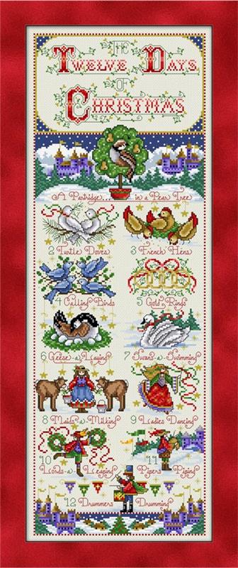 Twelve Days Of Christmas Banner - Joan Elliott Designs