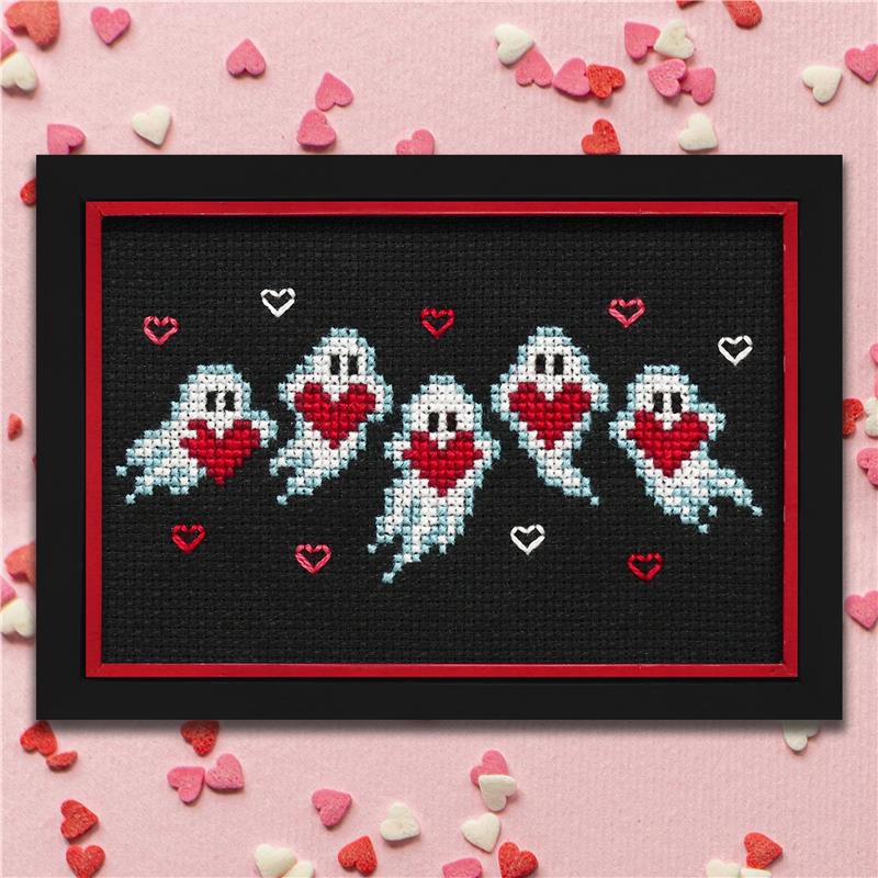 Ghostly Valentine - Lola Crow Cross Stitch