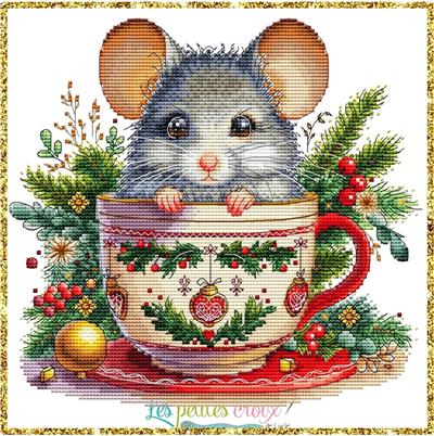 Mouse: Christmas Animal Cups - Les Petites Croix De Lucie