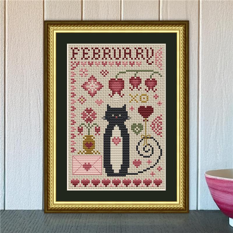 Cat Tales Collection: February Cat - Happiness Is  HeartMade