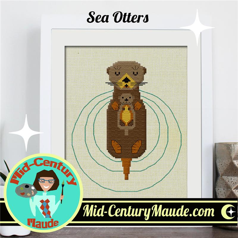 Sea Otters - Mid Century Maude