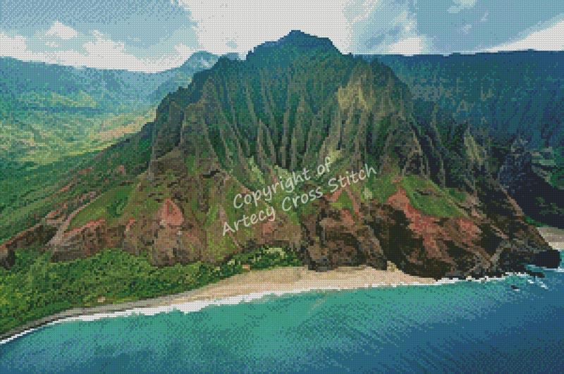 Kalepa Ridge, Kauai Hawaii - Artecy Cross Stitch