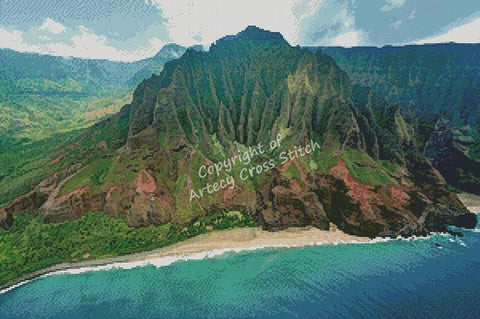 Kalepa Ridge, Kauai Hawaii - Artecy Cross Stitch