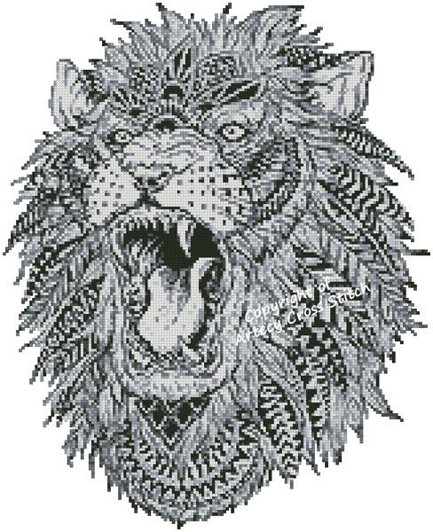 Mini Abstract Lion - Artecy Cross Stitch