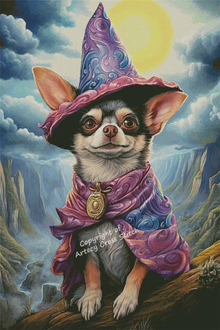 Chihuahua Wizard (Large) - Artecy Cross Stitch