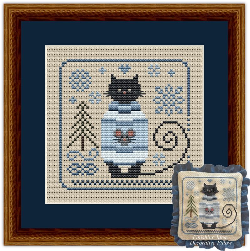 Cat Tales Collection: Cat In A Cozy Blue Sweater - Happiness Is  HeartMade