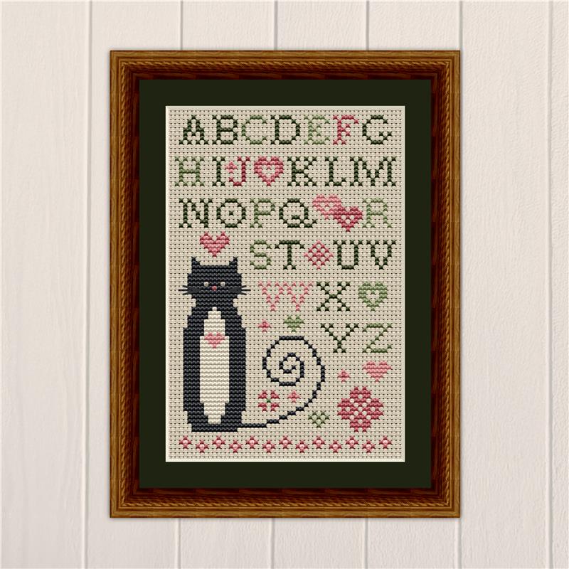 Cat Tales Collection: Heart Alphabet Cat - Happiness Is  HeartMade