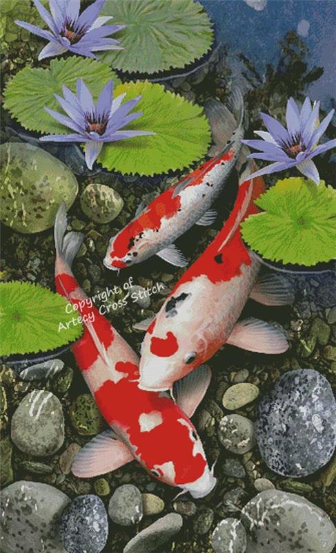 Koi Pond (Large) - Artecy Cross Stitch