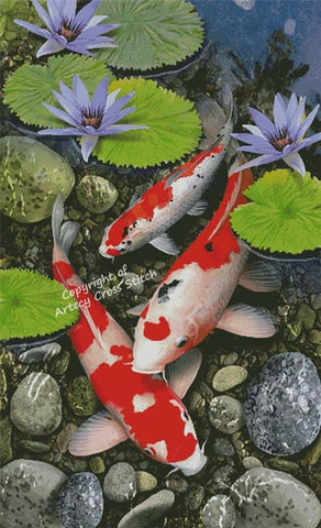 Koi Pond (Large) - Artecy Cross Stitch