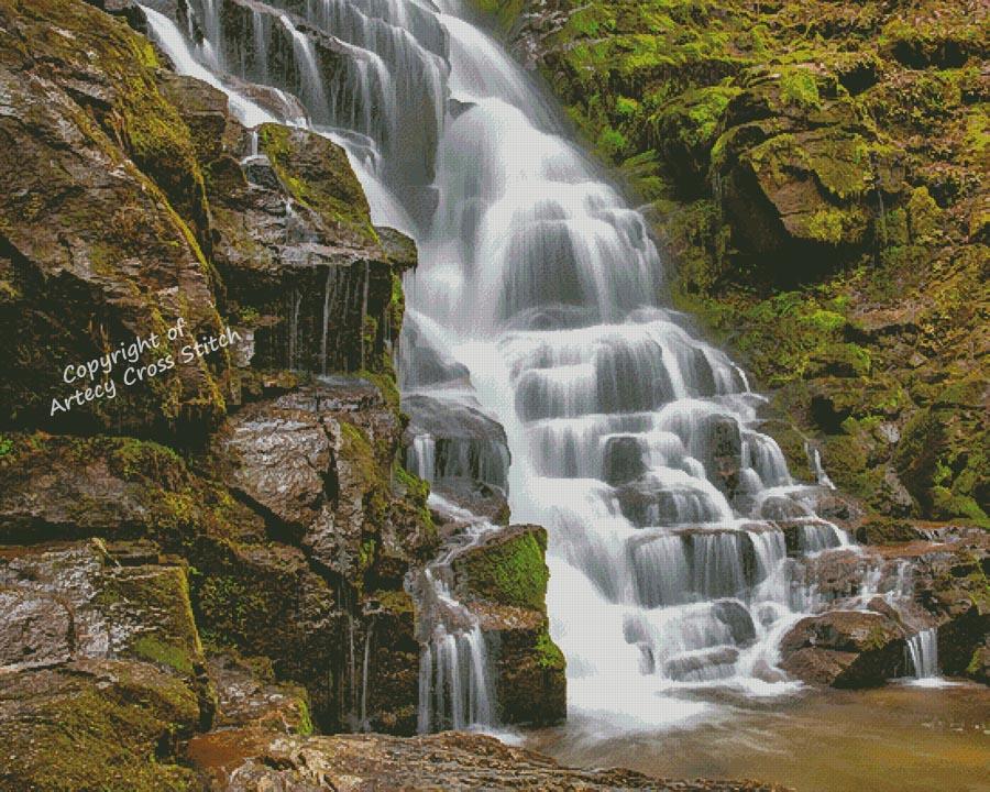 Mossy Falls (Large) - Artecy Cross Stitch