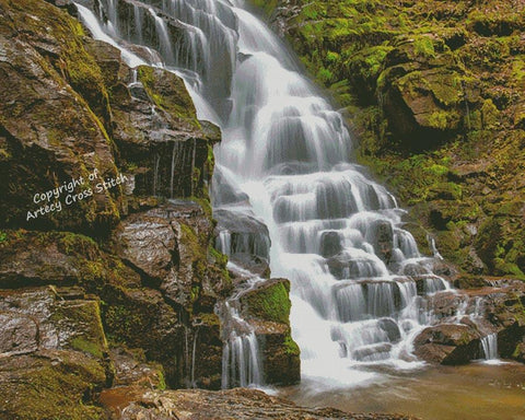 Mossy Falls (Large) - Artecy Cross Stitch