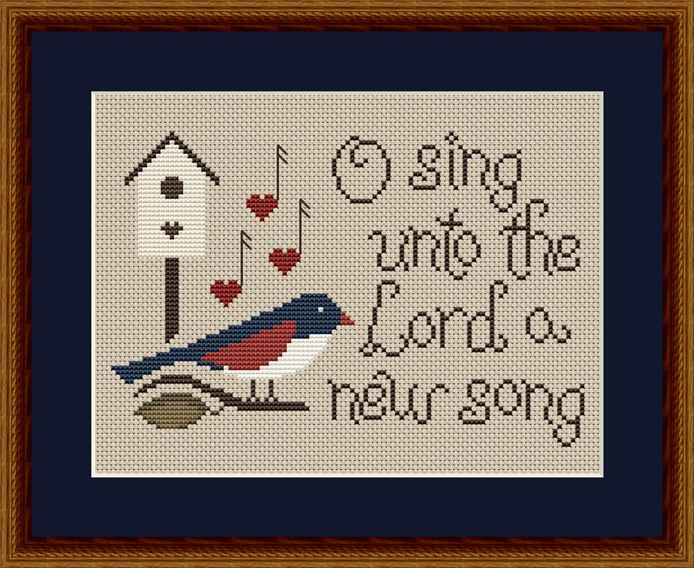 Bible Verse Pattern: O Sing Unto The Lord - Psalm 96:1 - Happiness Is  HeartMade