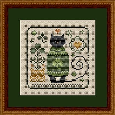 Cat Tales Collection: Cat In A Cozy Green Sweater - Happiness Is  HeartMade