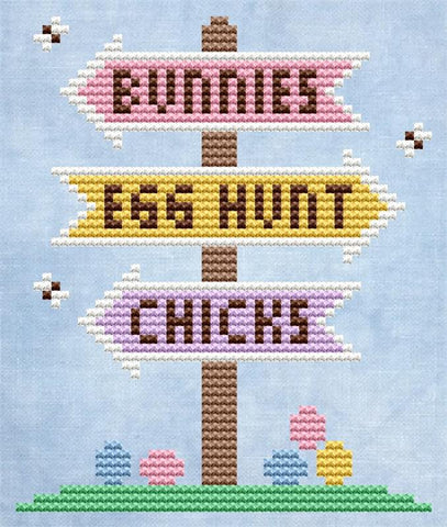 Egg Hunt - Cute Embroidery by Kate