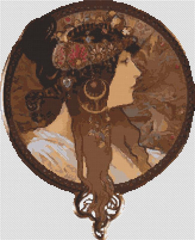 Byzantine Heads: Brunette - Art of Stitch, The