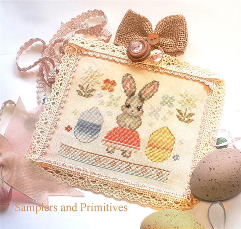 Easter Bunny Girl - Samplers and Primitives