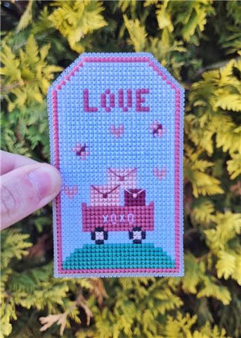 Valentines Day  Tag - Cute Embroidery by Kate