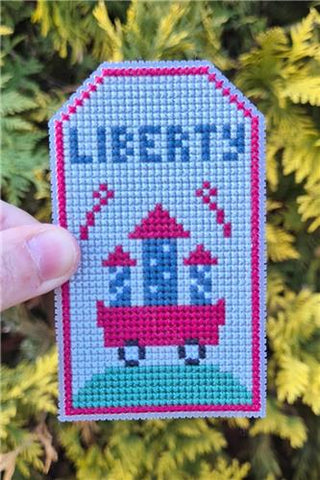 Liberty Patriotic Tags - Cute Embroidery by Kate