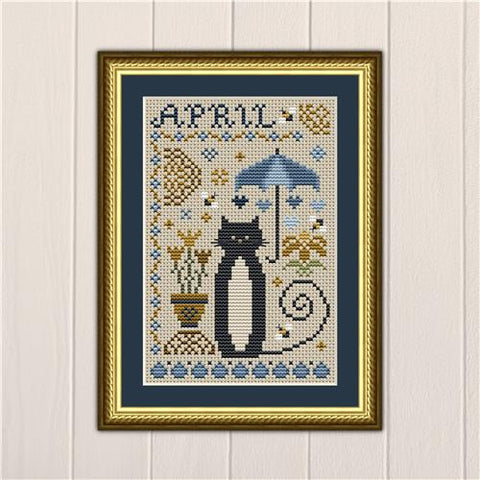 Cat Tales Collection: April Cat - Happiness Is  HeartMade