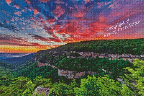 Mini Cloudland Canyon Sunrise - Artecy Cross Stitch