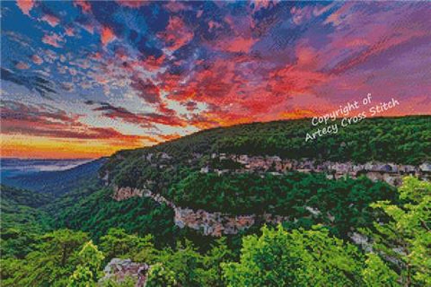 Cloudland Canyon Sunrise - Artecy Cross Stitch