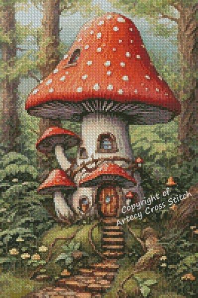 Mini Toadstool House 1 - Artecy Cross Stitch