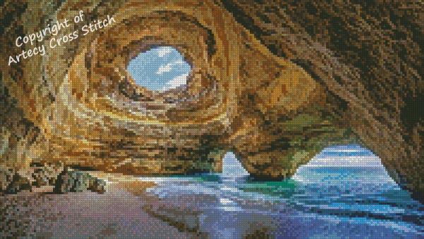 Mini Benagil Cave - Artecy Cross Stitch