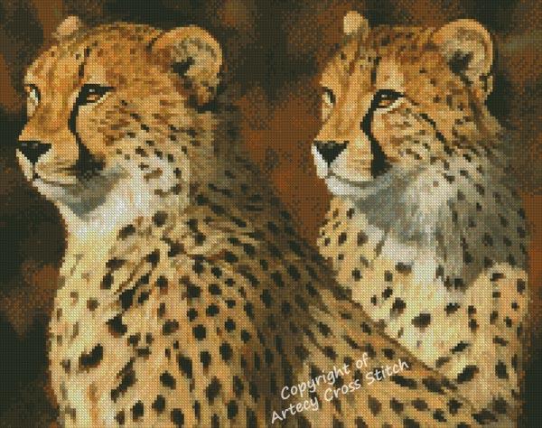 Mini Cheetah Brothers - Artecy Cross Stitch