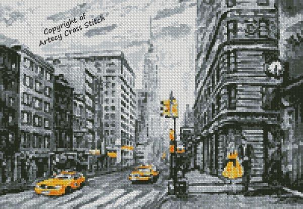Mini New York Abstract - Artecy Cross Stitch