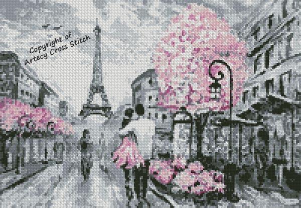 Mini Paris Abstract - Artecy Cross Stitch